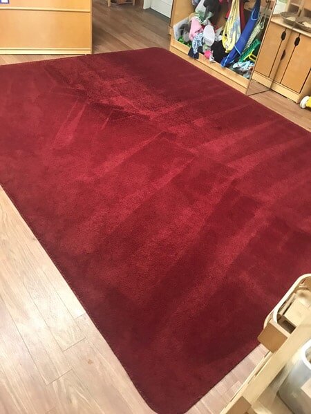 Red rug spotless by Lasting Image